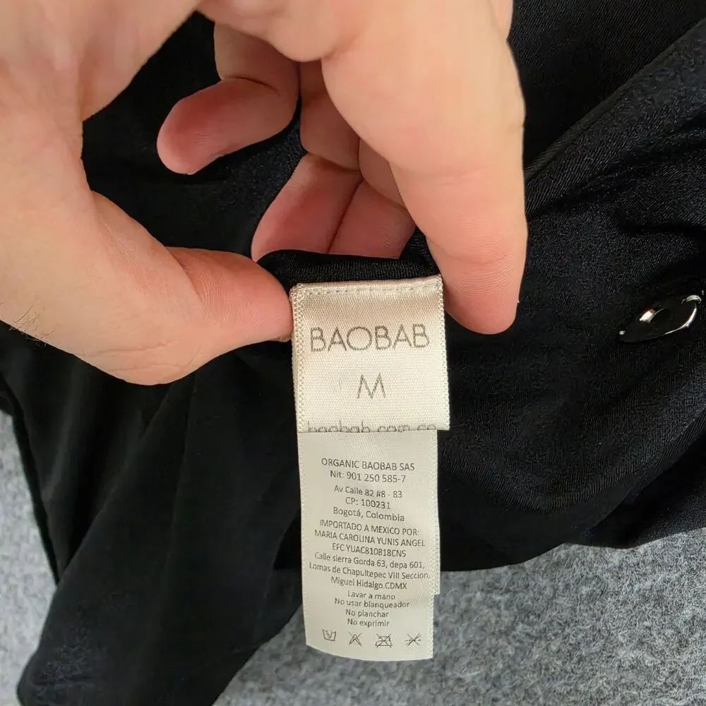 Baobab Swimsuit Medium Black One Piece Shell Side Detail Beach Pool Vacation